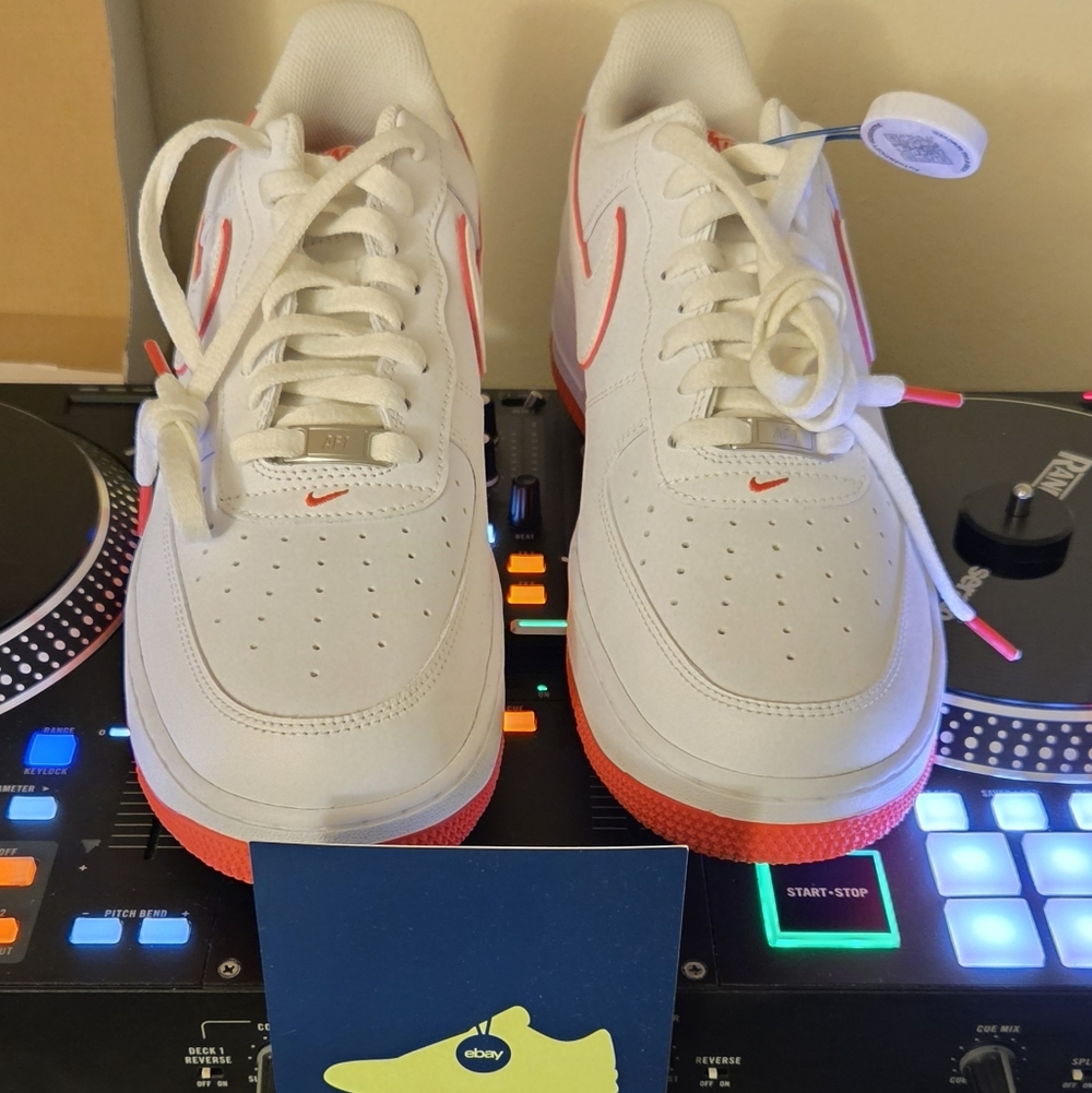 Nike Air Force 1'07 White Picante Red Size 13 Brand New No Box. *CLEAN*❤️🩹🤍 - Picture 5 of 9